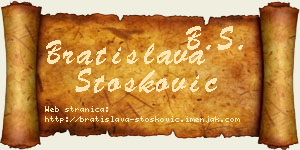 Bratislava Stošković vizit kartica
